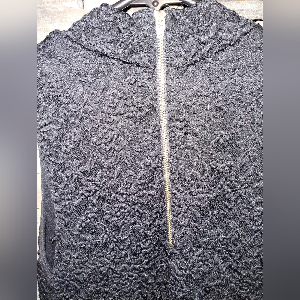 Audrey black lace dress, mock turtleneck, soft lace size s - Picture 3 of 8